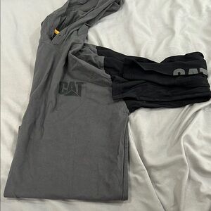 CAT Gray and Black Long Sleeve Shirt